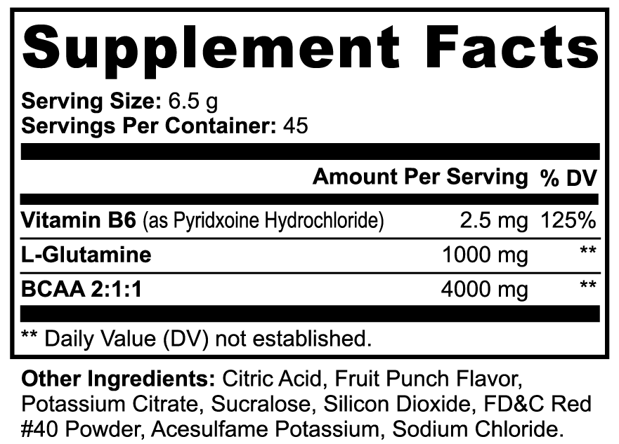 RISEN - BCAA Powder (Fruity Punch) 2 Pack