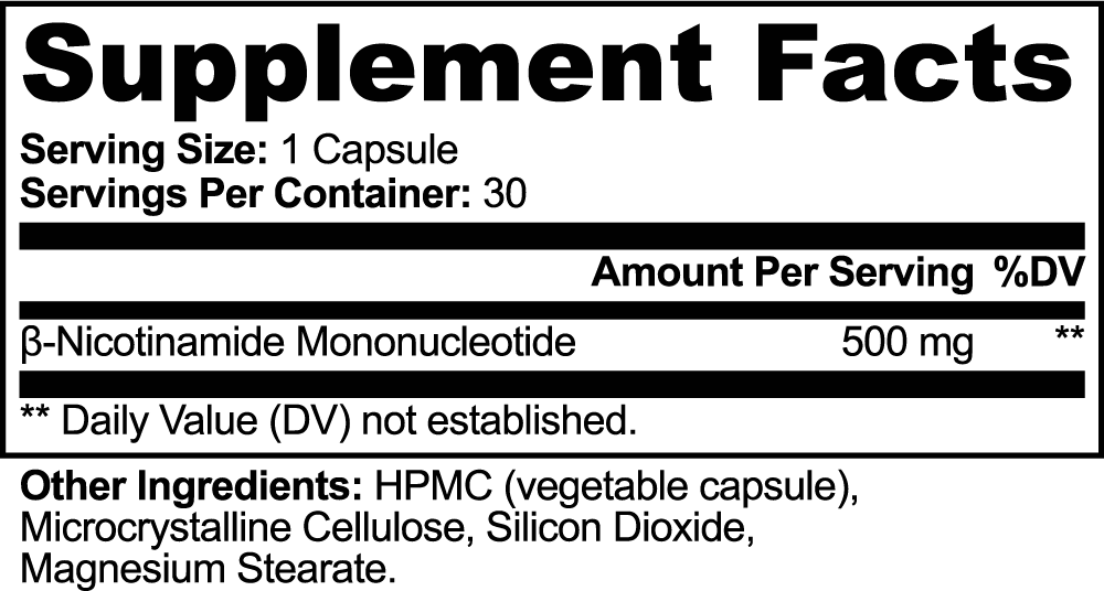 Revelation Supplements NMN Supplement | NAD+ Support for Cellular Energy & Healthy Aging | 30 Capsules